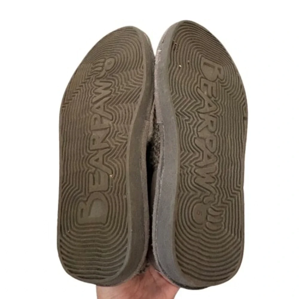Bearpaw Knit Tall Boots Gray Foldover Button‎ Detail Winter Cozycore US Size 6